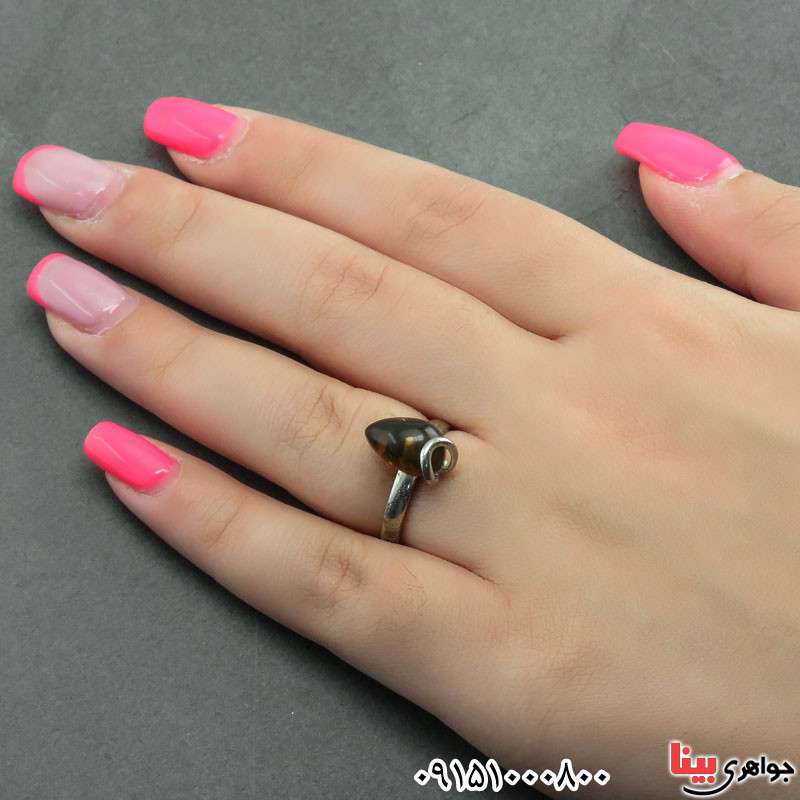 انگشتر کهربا خوشرنگ زنانه زیبا _کد:30508