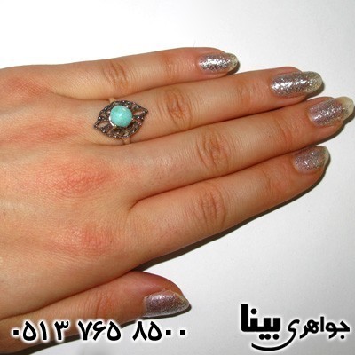 انگشتر فیروزه نیشابوری زنانه مارکازیتی