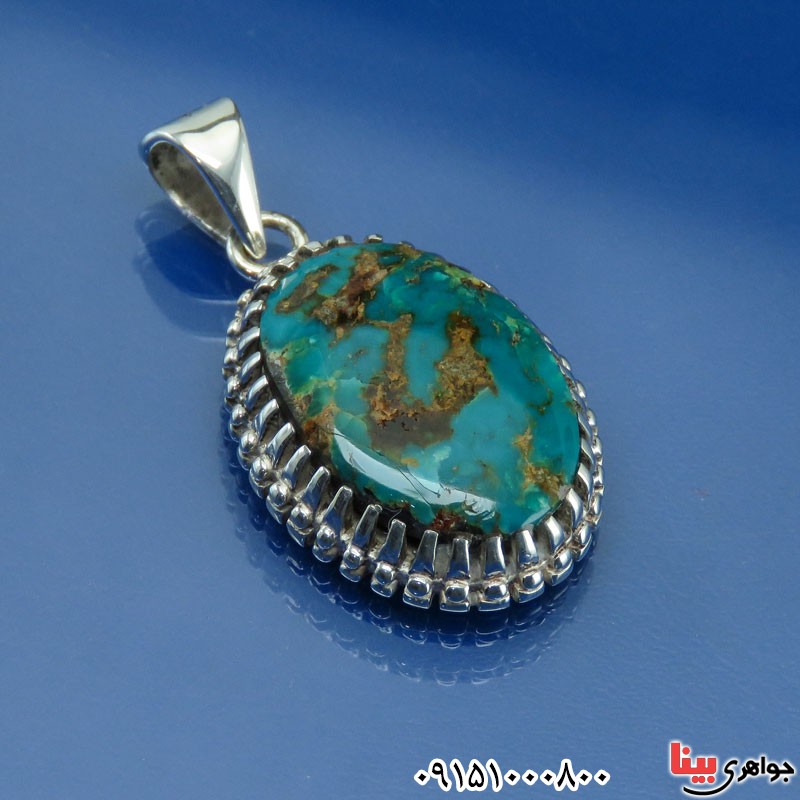 گردنبند فیروزه نیشابوری زنانه خاص و خوشرنگ _کد:30544