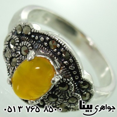 انگشتر عقیق شرف الشمس زنانه زیبا