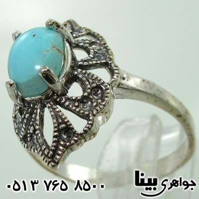انگشتر فیروزه نیشابوری زنانه خوشرنگ