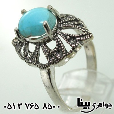 انگشتر فیروزه نیشابوری زنانه خوشرنگ