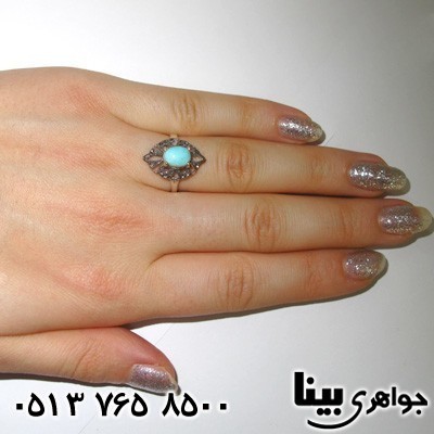انگشتر فیروزه نیشابوری زنانه خوشرنگ