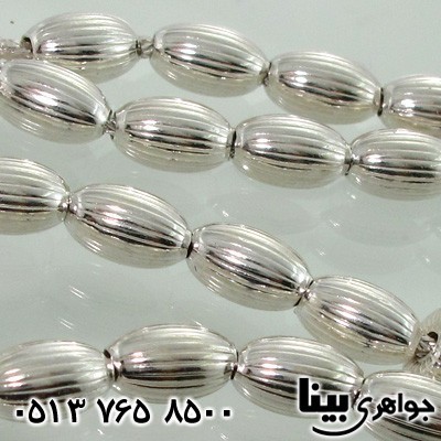 تسبیح نقره 33 دانه ای بیضی