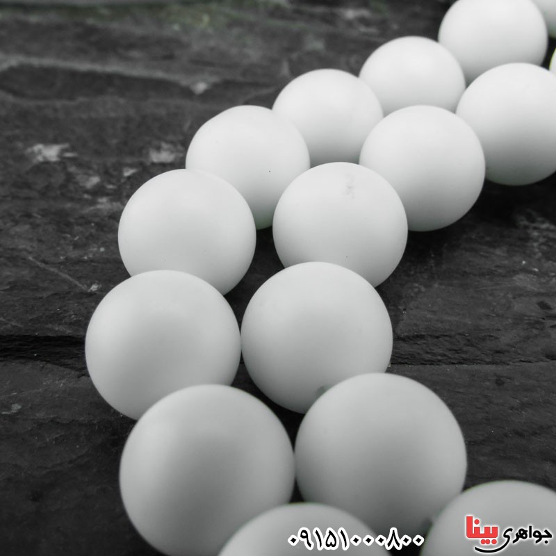 تسبیح عقیق سفید صنعتی 35 دانه ای خاص و زیبا _کد:30634