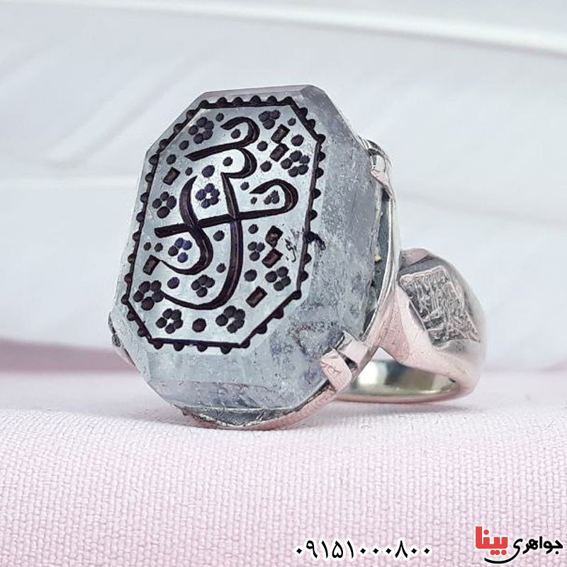 انگشتر در نجف خطی زیبا با حکاکی یا زینب _کد:30657