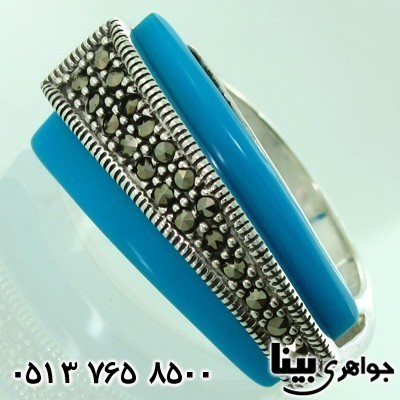 انگشتر نقره طرح فیروزه زنانه
