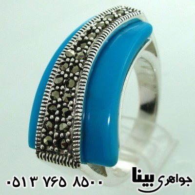 انگشتر نقره طرح فیروزه زنانه