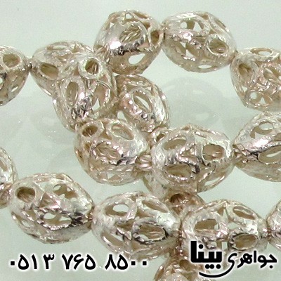 تسبیح نقره 33 دانه شبکه کاری