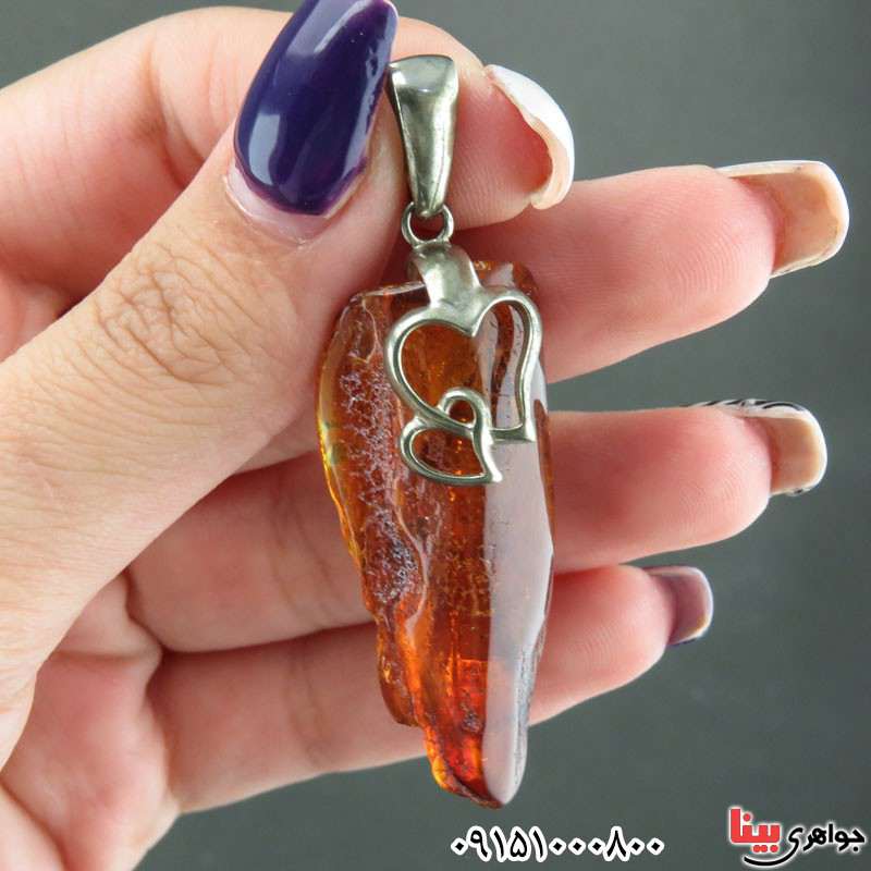گردنبند کهربا عالی و خاص شیک _کد:30741