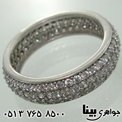 انگشتر نقره زنانه میکروسیتینگ حلقه ای