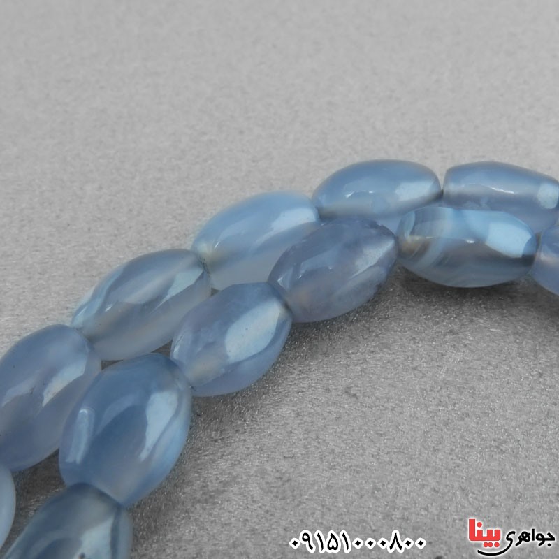 تسبیح عقیق یمنی کبود 33 دانه ای فاخر و زیبا _کد:30862