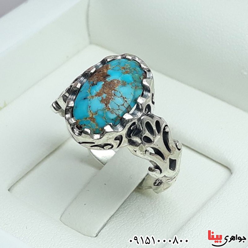 انگشتر فیروزه نیشابوری ست خاص و زیبا _کد:30922