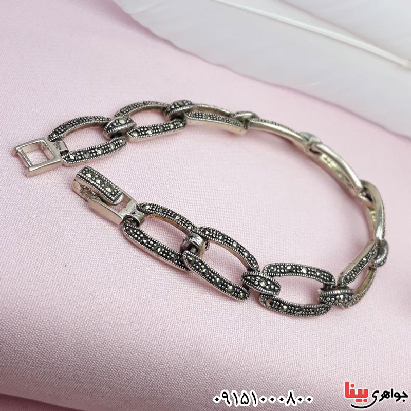 دستبند نقره زنانه درشت مارکازیتی خاص و شیک 
