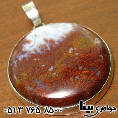 گردنبند عقیق خزه ای (جاسپر) درشت