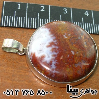 گردنبند عقیق خزه ای (جاسپر) درشت