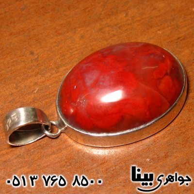 گردنبند عقیق خزه ای (جاسپر) آتشین