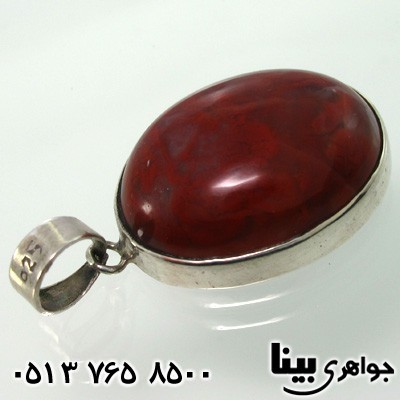گردنبند عقیق خزه ای (جاسپر) آتشین