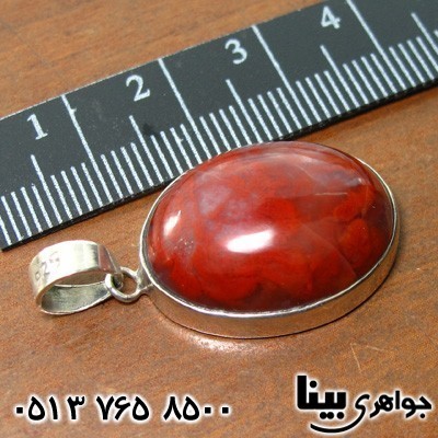 گردنبند عقیق خزه ای (جاسپر) آتشین