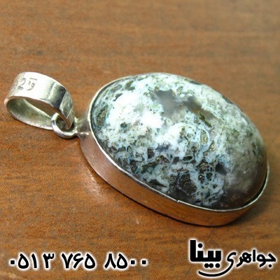گردنبند عقیق خزه ای (جاسپر) درشت 1