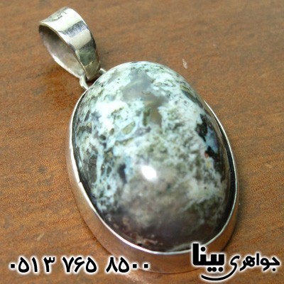 گردنبند عقیق خزه ای (جاسپر) درشت 1