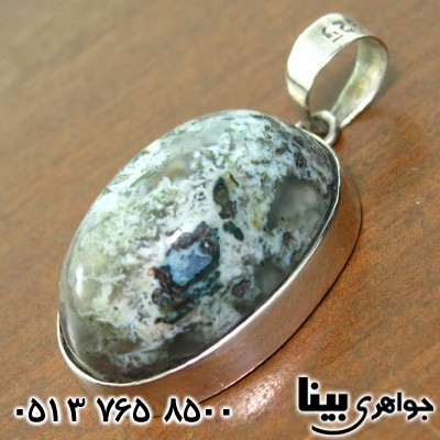 گردنبند عقیق خزه ای (جاسپر) درشت 1