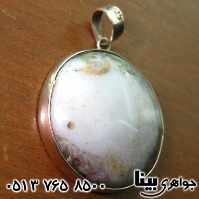 گردنبند عقیق خزه ای (جاسپر) دایره ای
