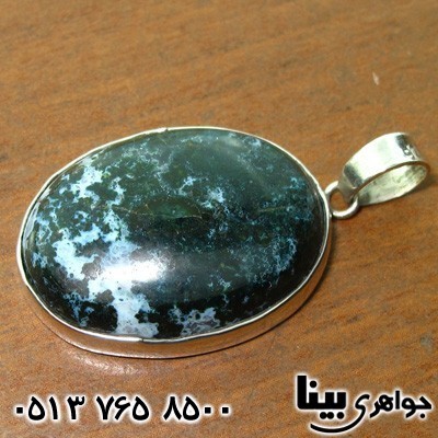 گردنبند عقیق خزه ای (جاسپر) دست ساز