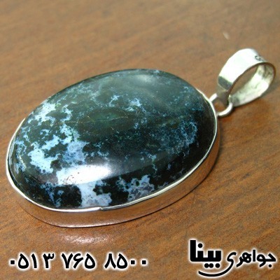 گردنبند عقیق خزه ای (جاسپر) دست ساز