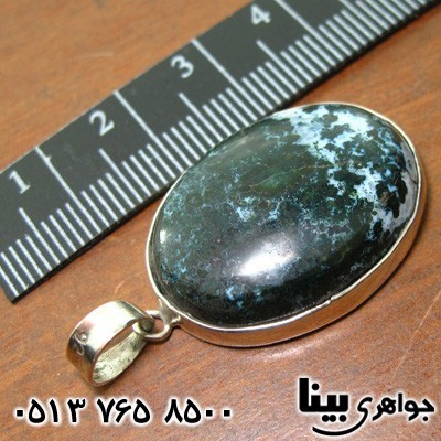 گردنبند عقیق خزه ای (جاسپر) دست ساز