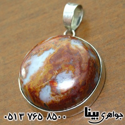 گردنبند عقیق خزه ای(جاسپر) دایره ای