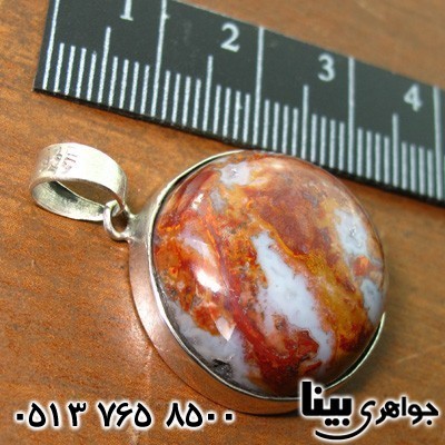 گردنبند عقیق خزه ای(جاسپر) دایره ای
