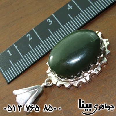 گردنبند یشم سبز بیضی