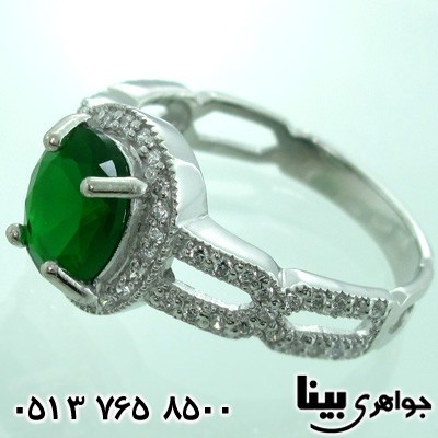 انگشتر ابسیدین زنانه نگین سبز