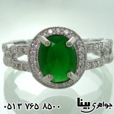 انگشتر ابسیدین زنانه نگین سبز