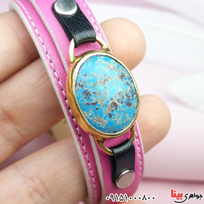 دستبند فیروزه تبتی خاص و زیبا _کد:31687
