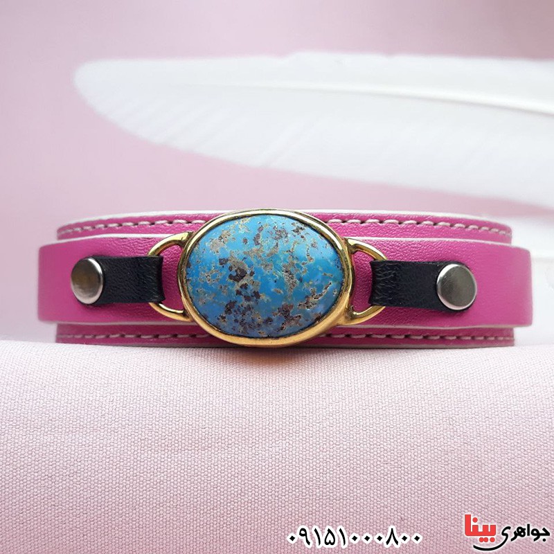 دستبند فیروزه تبتی خاص و زیبا _کد:31687