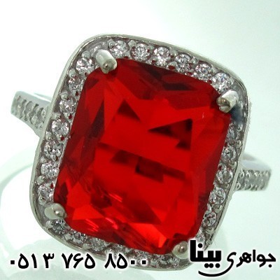 انگشتر ابسیدین زنانه نگین سرخ