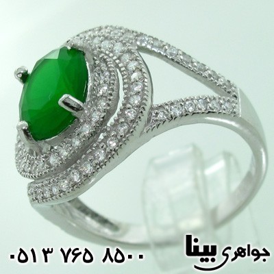 انگشتر ابسیدین زنانه مارپیچ