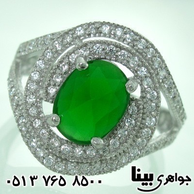 انگشتر ابسیدین زنانه مارپیچ