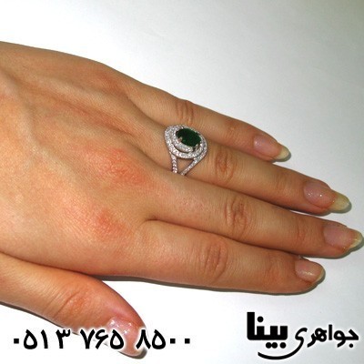 انگشتر ابسیدین زنانه مارپیچ
