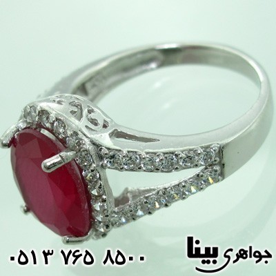 انگشتر ابسیدین زنانه یاقوتی
