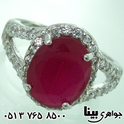 انگشتر ابسیدین زنانه یاقوتی
