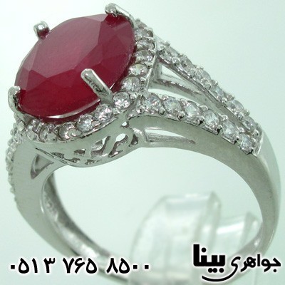 انگشتر ابسیدین زنانه یاقوتی