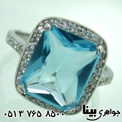 انگشتر ابسیدین نگین کریستالی زنانه