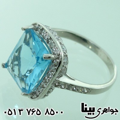 انگشتر ابسیدین نگین کریستالی زنانه