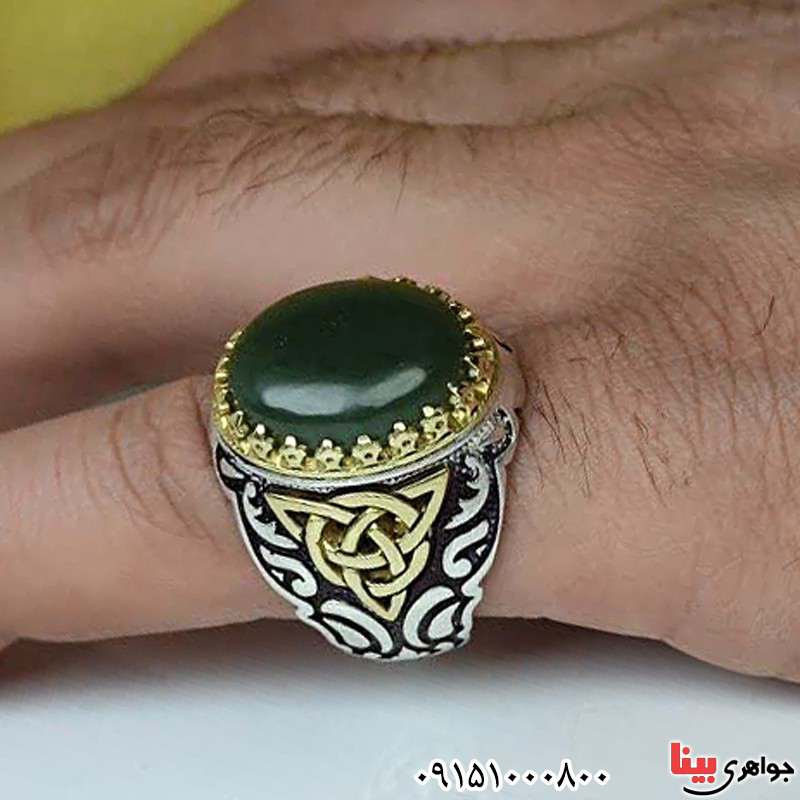انگشتر یشم یمنی درشت و خاص زیبا _کد:31759