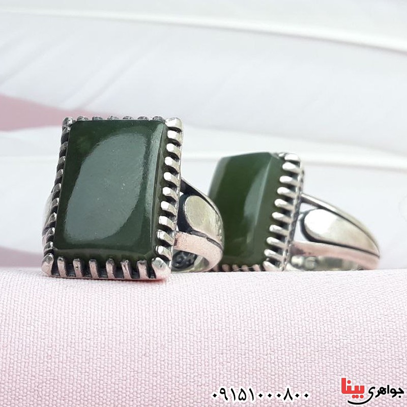 انگشتر یشم یمنی ست مردانه خاص و زیبا _کد:31819