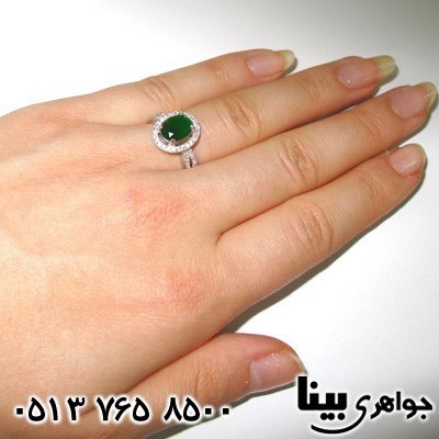انگشتر ابسیدین زنانه سبز