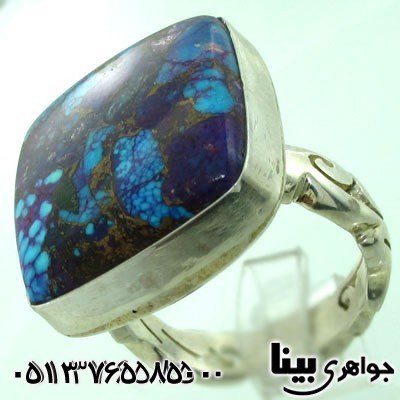 انگشتر فیروزه پیریتی هندوستان درشت مردانه